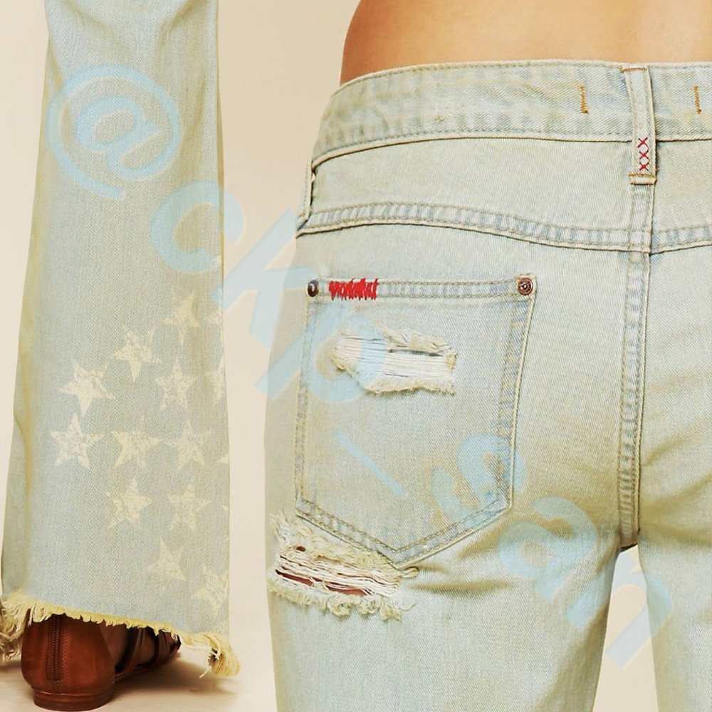Rare Free People American Flag Super Flare Sz 29 - Picture 4 of 16
